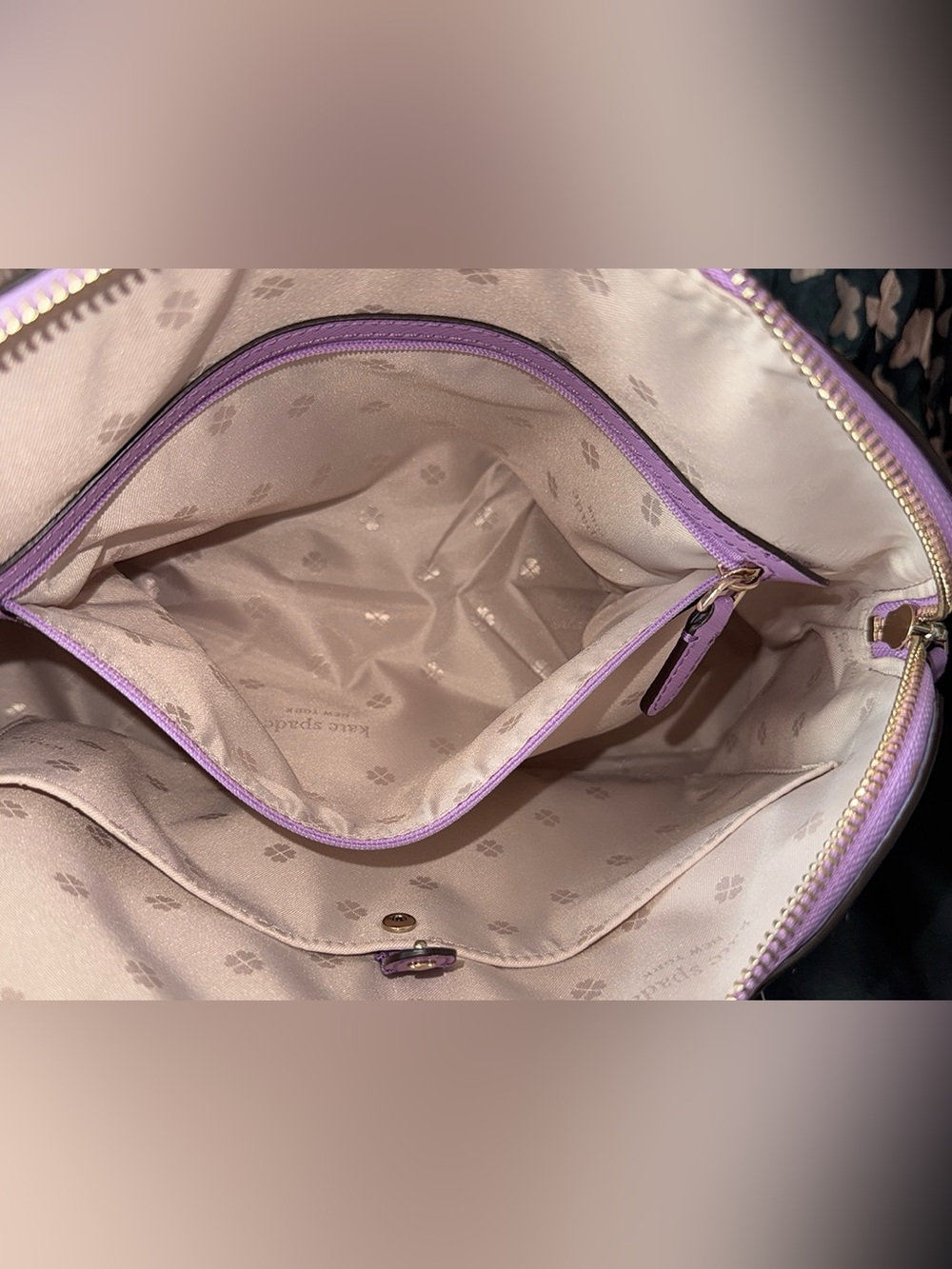 kate spade Louise Dome Satchel in Lilac Saffiano Leather - Picture 11 of 12
